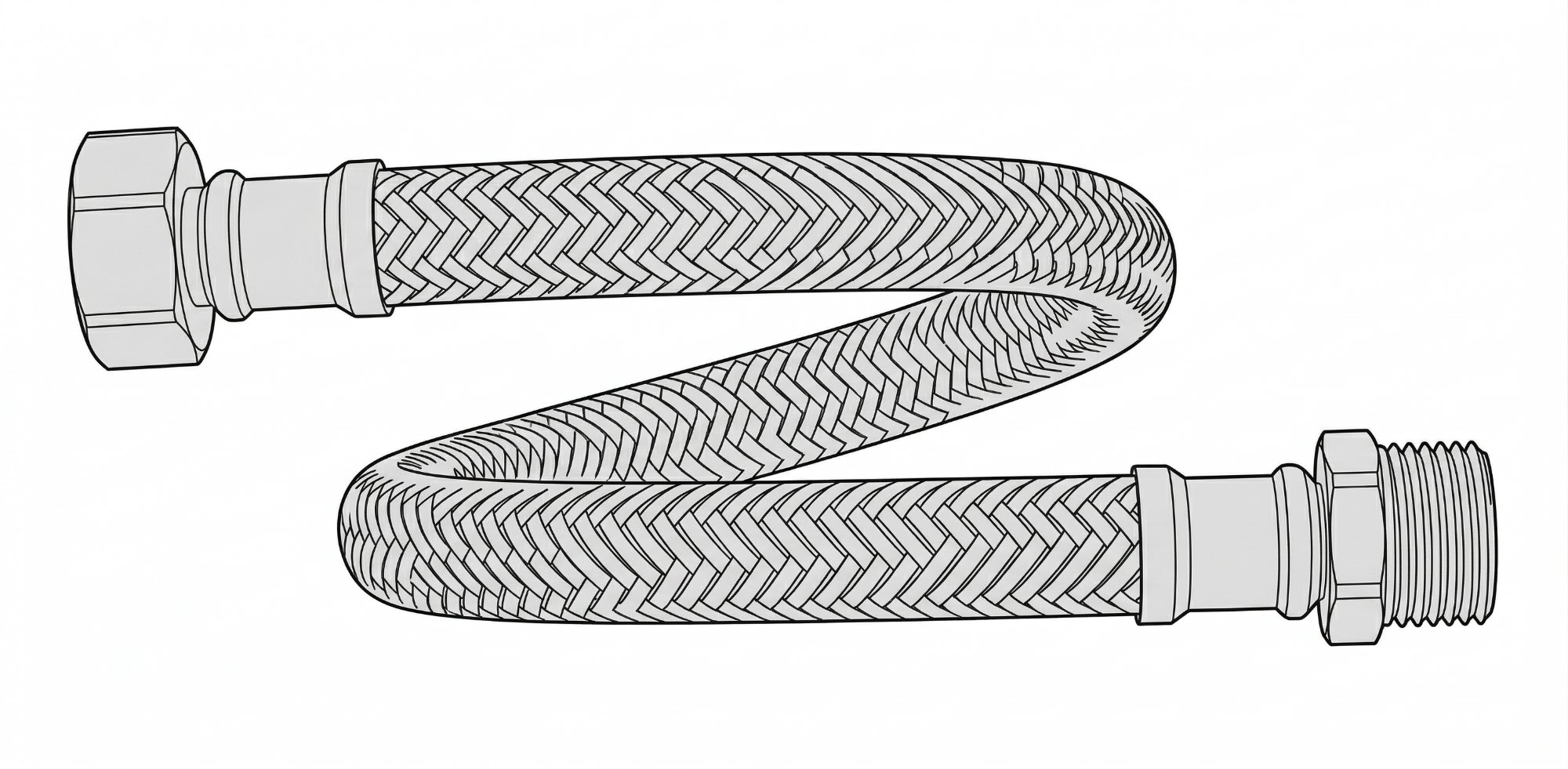 Flexible inox 80 cm mâle/femelle